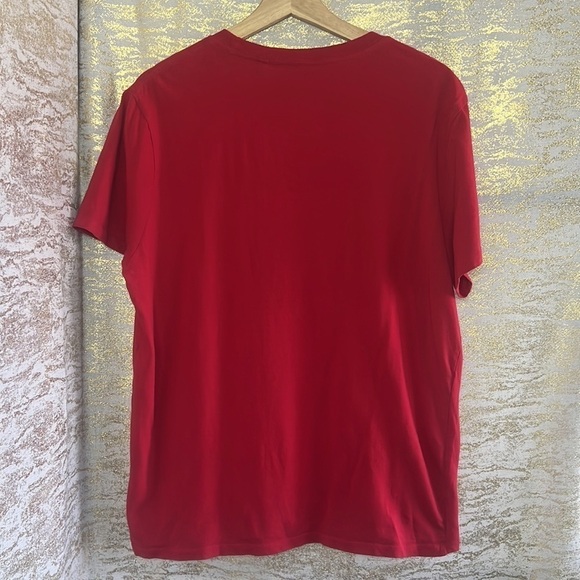 Guess Red Short Sleeve Crew Neck T-Shirt Size L - Picture 6 of 9